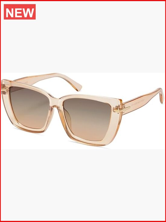 Oversized Cat Eye Sunglasses, UV400 Protection, Trendy 70s Style main image 4